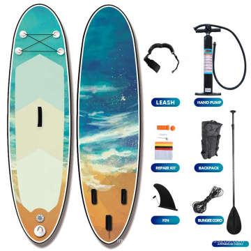 2021 Pretty Good Quality Hot Sale Transparent Stand UP Paddle Board Inflatable Water Sport Board Pump for surfing